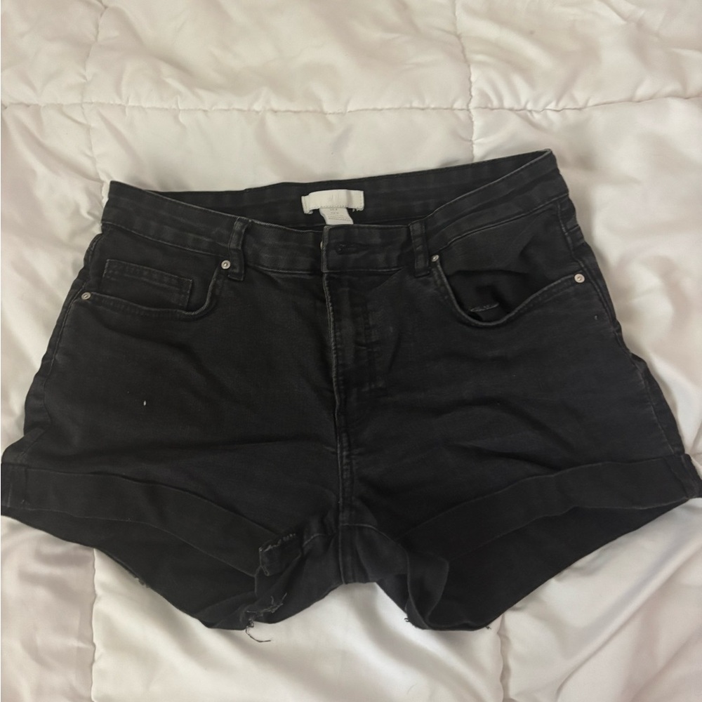 Women's Black Denim Shorts